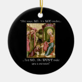 Niet Crochet Funny Medieval Knitting Keramisch Ornament (Voorkant)