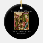 Niet Crochet Funny Medieval Knitting Keramisch Ornament (Achterkant)