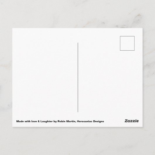 Niet dat kalme briefkaart (Achterkant)