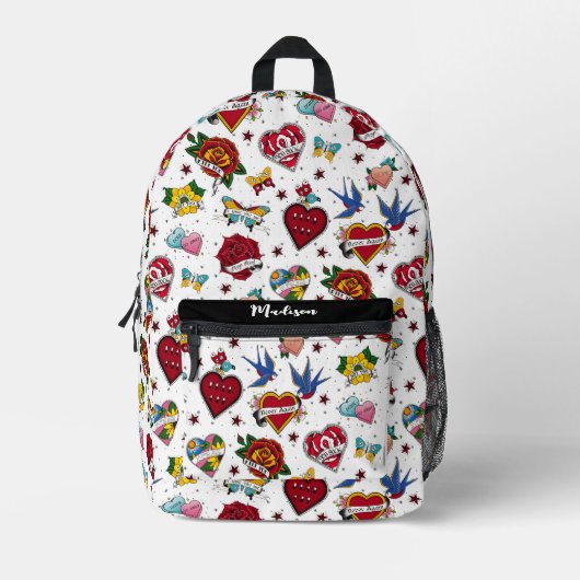 Niet daten met traditioneel Tattoo Bedrukte Rugzak (Voorkant)