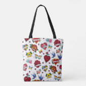 Niet daten met traditioneel Tattoo Tote Bag (Achterkant)