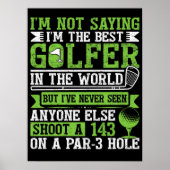 Niet de beste golfer, maar wel uniek poster (Voorkant)