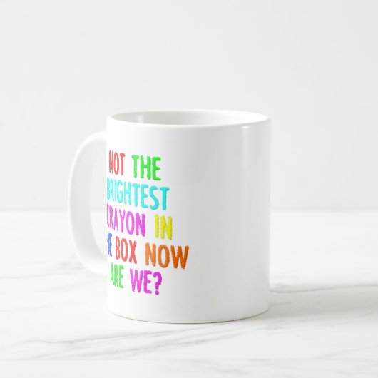 Niet de Brighste Crayon Funny Mug Koffiemok (Voorkant links)