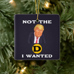 Niet de D die ik wilde keramische kerstbal Keramisch Ornament