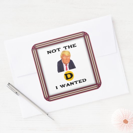 Niet de D die ik wilde sticker (Envelop)