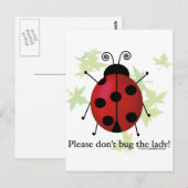 Niet de dame lastig vallen briefkaart (Voorkant / Achterkant)