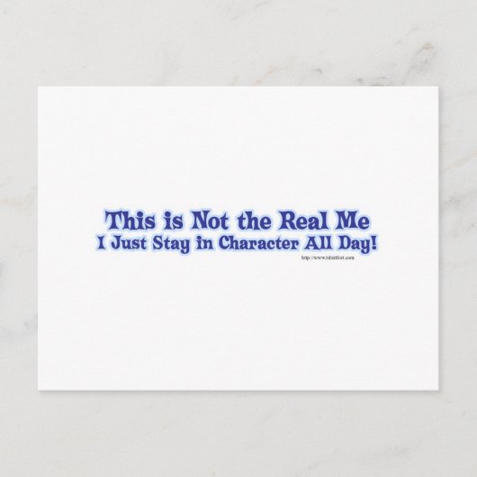 Niet de echte ik. briefkaart (Voorkant)