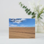 Niet de eerste die de open weg aflegt briefkaart (Staand voorkant)