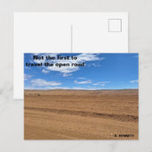 Niet de eerste die de open weg aflegt briefkaart (Voorkant / Achterkant)
