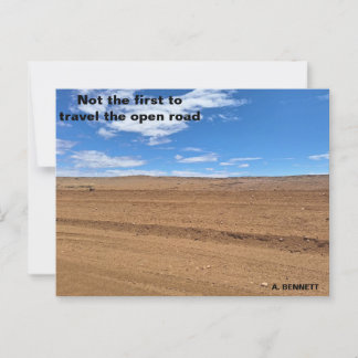 Niet de eerste die de open weg aflegt briefkaart