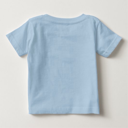 Niet de eerste grappige baby blauw t-shirt (Achterkant)