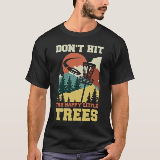 Niet de gelukkige kleine bomen schijf Golf T-shirt (Voorkant)