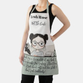 Niet de kok! Schattigee lezer en kattenillustratie Schort (Insitu)
