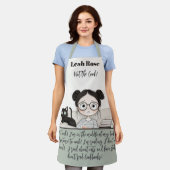 Niet de kok! Schattigee lezer en kattenillustratie Schort (Gedragen)