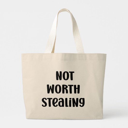 Niet de moeite waard om grappig te stelen grote tote bag (Achterkant)