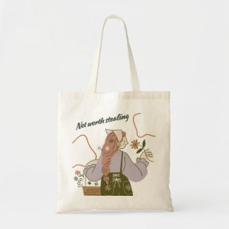"Niet de moeite waard om te stelen" Deadpan Canvas Tote Bag