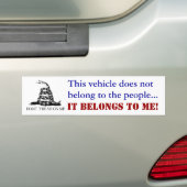 Niet de personenauto bumpersticker (Op auto)