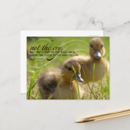 "Niet de schreeuw" Inspirerend leiderschap Quote Briefkaart