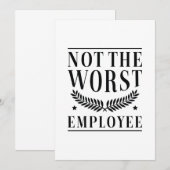 Niet de slechtste werknemer bedankkaart (Voorkant / Achterkant)