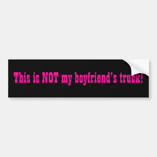 Niet de vrachtwagen van mijn vriend bumpersticker