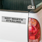 Niet de Ware Stealing Bumpersticker (Op Truck)