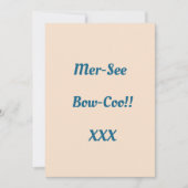 Niet de werkelijke spelling! bedankkaart (Voorkant)