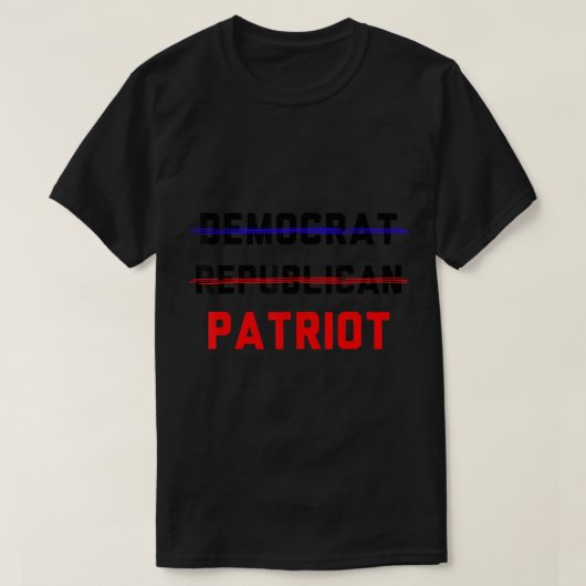 Niet-democraat van de Patriot Party, niet Republik T-shirt (Design voorkant)