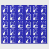 Niet-denominationale kat- en neeuwvlokken cadeaupapier (Vlak)