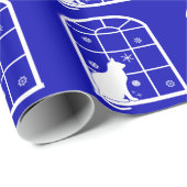 Niet-denominationale kat- en neeuwvlokken cadeaupapier (Rol Hoek)