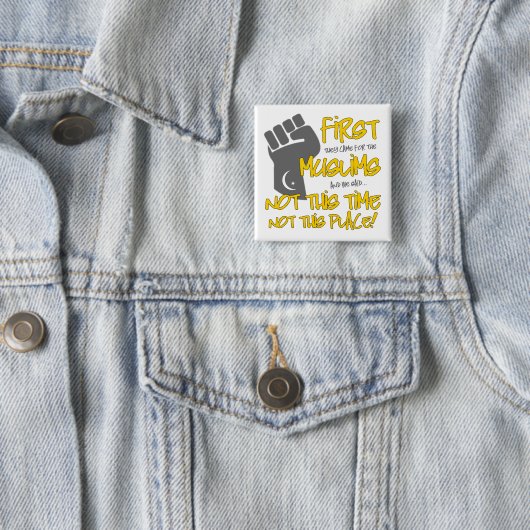 Niet deze Button van het Plein van de Plaats (In situ)