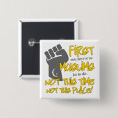 Niet deze Button van het Plein van de Plaats (Voorkant /achterkant)