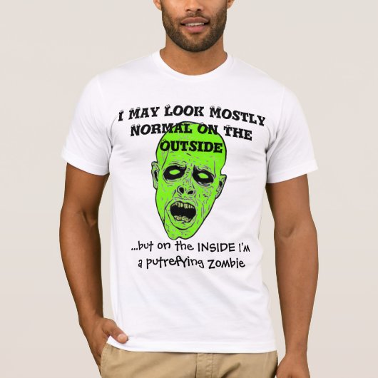 Niet-dode Zombie Head - grappige verhalen - Meesta T-shirt (Voorkant)