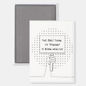 "Niet doen alsof" Magnet voor bewustzijn van onzic (Voorkant / Achterkant)