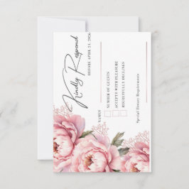 Niet doen, bloos RSVP-kaart RSVP Kaartje