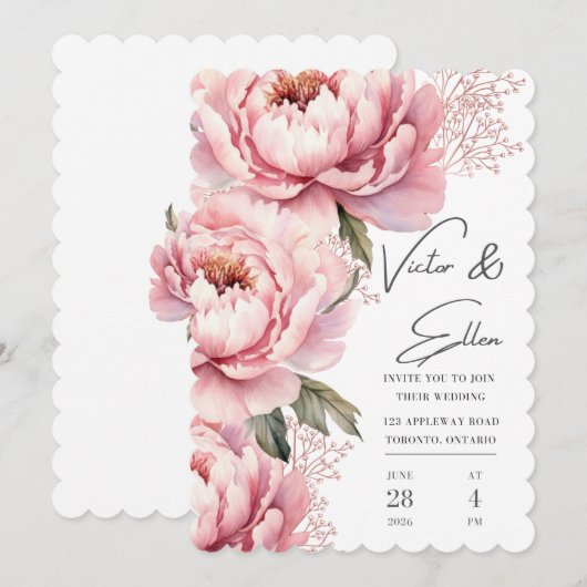 Niet doen blozen uitnodiging (Voorkant / Achterkant)