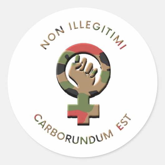 NIET DOEN (Camo) Ronde Sticker (Voorkant)