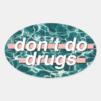 Niet doen Drugs Pop Art Ovale Sticker