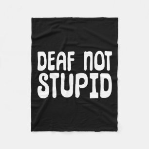 Niet dom gebarentaal doof fleece deken