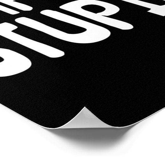 Niet dom gebarentaal doof poster (Hoek)