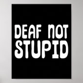 Niet dom gebarentaal doof poster (Voorkant)