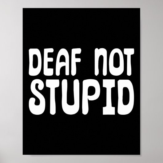 Niet dom gebarentaal doof poster (Voorkant)