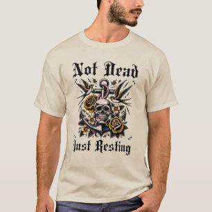 Niet dood alleen rustend schedel T-shirt