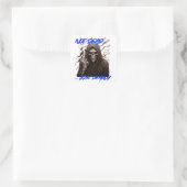 Niet dood, gewoon dodelijk vierkante sticker (Tas)