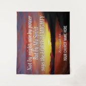 NIET DOOR MIGHT OF POWER Christelijk Church Wall A Wandkleed (Voorkant)