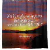 NIET DOOR MIGHT OF STROOM Christelijk Douchegordijn (Voorkant)