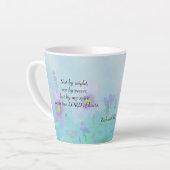 Niet door Might - Zechariah 4:6 Latte Mok (Linkerhoek)