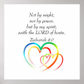 Niet door Might - Zechariah 4:6 Poster (Voorkant)