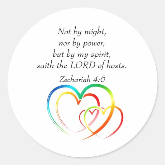 Niet door Might - Zechariah 4:6 Ronde Sticker (Voorkant)