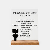 Niet doorspoelen Grappige Badkamer Acryl Bord (Voorkant)