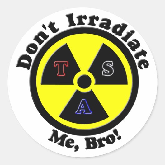 Niet doorstralen, Bro. Ronde Sticker (Voorkant)